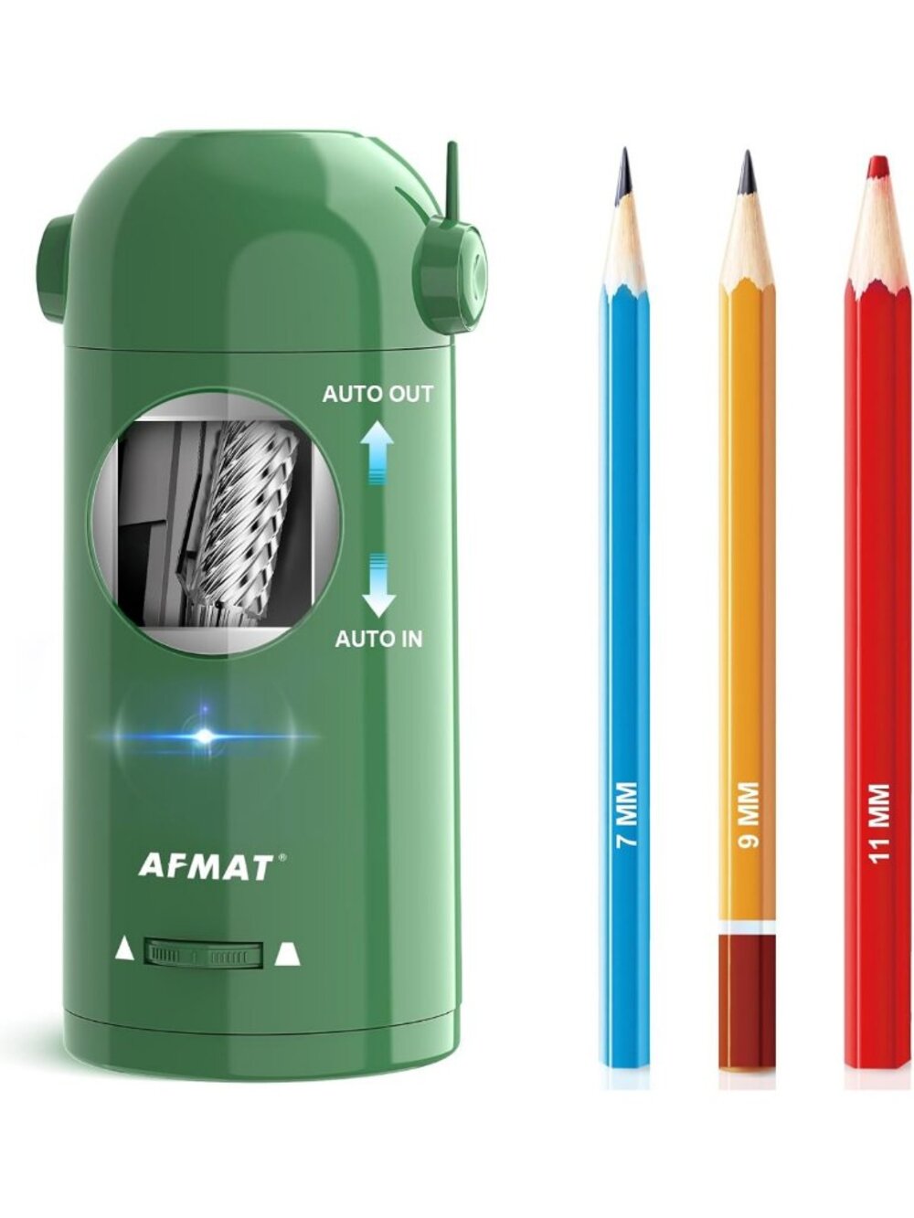 Automatic Electric Pencil Sharpener for Classroom, Rechargeable, Hands-Free